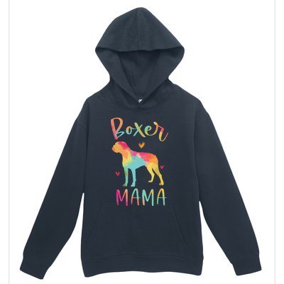 Boxer Mama Colorful Boxer Gifts Dog Mom Urban Pullover Hoodie