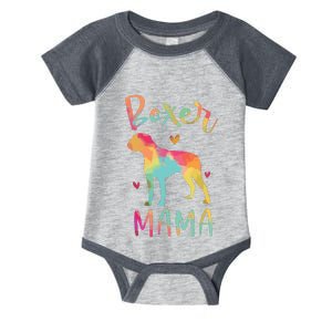 Boxer Mama Colorful Boxer Gifts Dog Mom Infant Baby Jersey Bodysuit