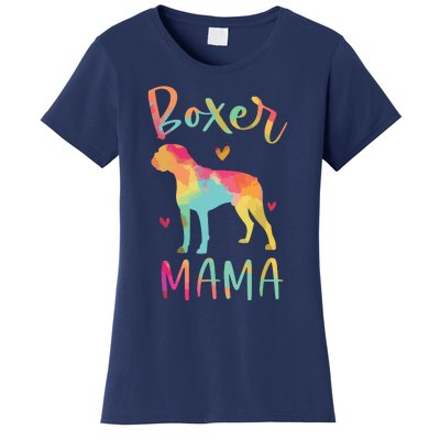 Boxer Mama Colorful Boxer Gifts Dog Mom Women's T-Shirt