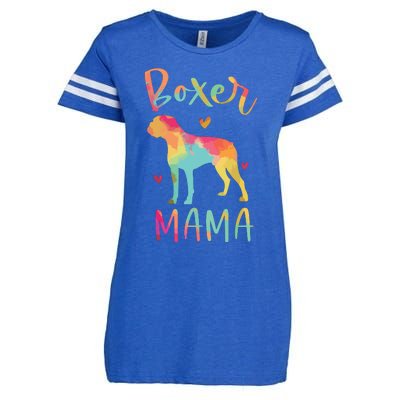 Boxer Mama Colorful Boxer Gifts Dog Mom Enza Ladies Jersey Football T-Shirt