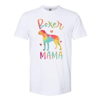 Boxer Mama Colorful Boxer Gifts Dog Mom Softstyle® CVC T-Shirt