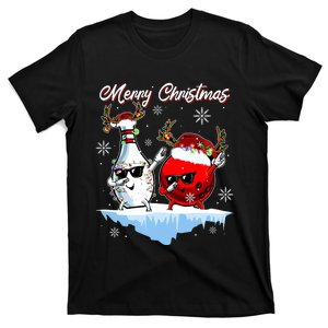 Bowling Merry Christmas Funny Gift For Bowler T-Shirt