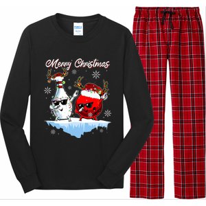 Bowling Merry Christmas Funny Gift For Bowler Long Sleeve Pajama Set