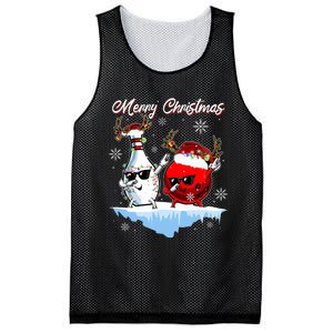 Bowling Merry Christmas Funny Gift For Bowler Mesh Reversible Basketball Jersey Tank