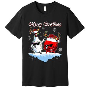 Bowling Merry Christmas Funny Gift For Bowler Premium T-Shirt