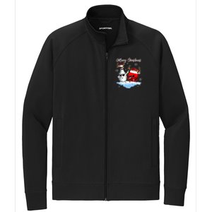 Bowling Merry Christmas Funny Gift For Bowler Stretch Full-Zip Cadet Jacket