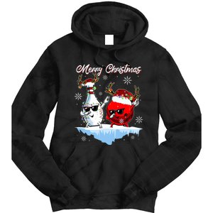 Bowling Merry Christmas Funny Gift For Bowler Tie Dye Hoodie