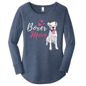 Boxer Mom Cute German Boxer Lover Dog Owner Women's Perfect Tri Tunic Long Sleeve Shirt