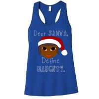 Black Mrs Claus Santa Define Naughty Black Family Christmas Meaningful Gift Women's Racerback Tank