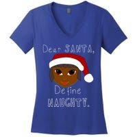 Black Mrs Claus Santa Define Naughty Black Family Christmas Meaningful Gift Women's V-Neck T-Shirt