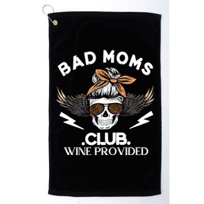 Bad Moms Club Great Gift Skull Leopard Sunglasses Momlife Gift Meaningful Gift Platinum Collection Golf Towel