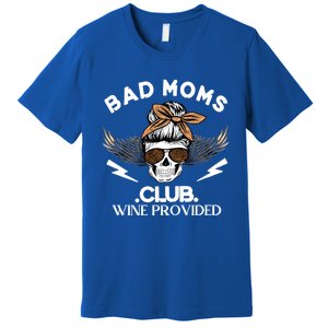 Bad Moms Club Great Gift Skull Leopard Sunglasses Momlife Gift Meaningful Gift Premium T-Shirt