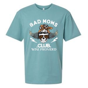 Bad Moms Club Great Gift Skull Leopard Sunglasses Momlife Gift Meaningful Gift Sueded Cloud Jersey T-Shirt