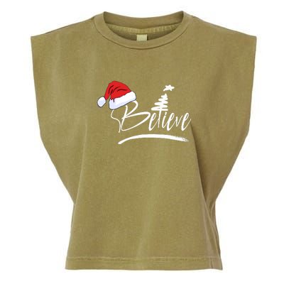 Believe | Merry Christmas Garment-Dyed Women's Muscle Tee