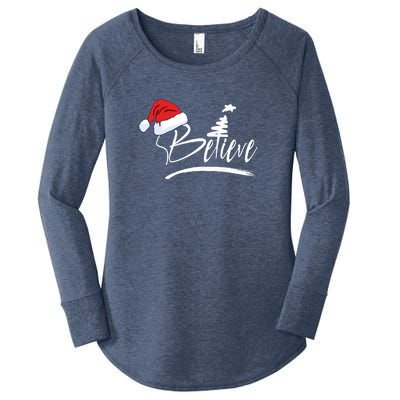 Believe | Merry Christmas Women's Perfect Tri Tunic Long Sleeve Shirt