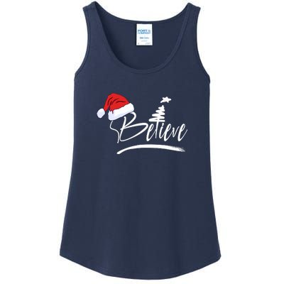 Believe | Merry Christmas Ladies Essential Tank