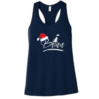 Believe | Merry Christmas Women's Racerback Tank