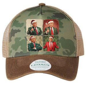 Boho Merry Christmas Trump Happy Holidays 2024 Trump Legacy Tie Dye Trucker Hat