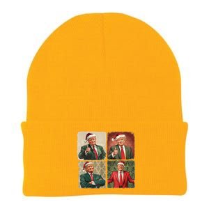 Boho Merry Christmas Trump Happy Holidays 2024 Trump Knit Cap Winter Beanie