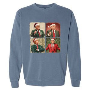 Boho Merry Christmas Trump Happy Holidays 2024 Trump Garment-Dyed Sweatshirt