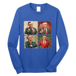 Boho Merry Christmas Trump Happy Holidays 2024 Trump Long Sleeve Shirt