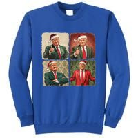 Boho Merry Christmas Trump Happy Holidays 2024 Trump Tall Sweatshirt