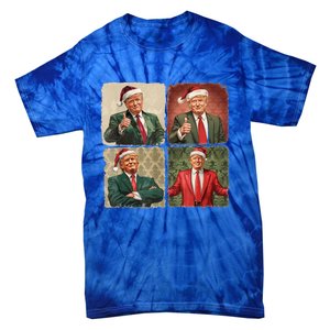 Boho Merry Christmas Trump Happy Holidays 2024 Trump Tie-Dye T-Shirt