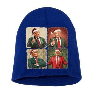 Boho Merry Christmas Trump Happy Holidays 2024 Trump Short Acrylic Beanie