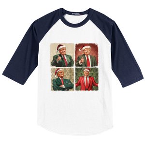 Boho Merry Christmas Trump Happy Holidays 2024 Trump Baseball Sleeve Shirt