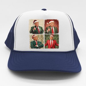 Boho Merry Christmas Trump Happy Holidays 2024 Trump Trucker Hat