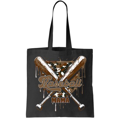 Baseball Mama Camo Baseball Home Plate Ice Cream Drip Mom Bag