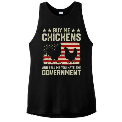 Buy Me Chickens And Tell Me You Hate The Government Ladies PosiCharge Tri-Blend Wicking Tank