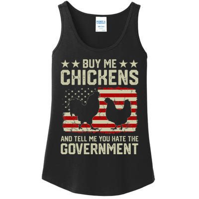 Buy Me Chickens And Tell Me You Hate The Government Ladies Essential Tank