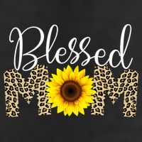 Blessed Mom Cheetah Sunflower 7 Panel Mesh Trucker Snapback Hat