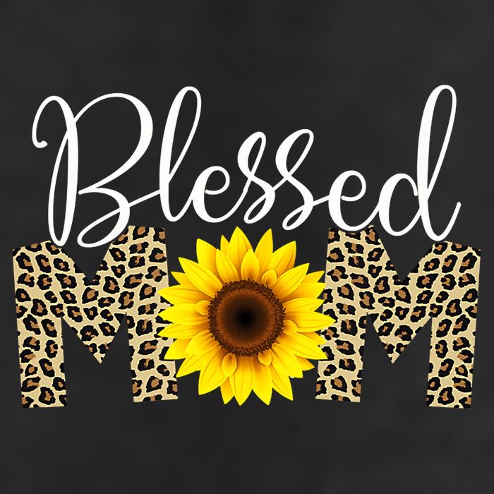 Blessed Mom Cheetah Sunflower 7 Panel Mesh Trucker Snapback Hat