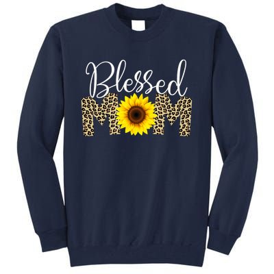 Blessed Mom Cheetah Sunflower Tall Sweatshirt