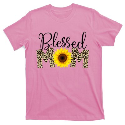 Blessed Mom Cheetah Sunflower T-Shirt