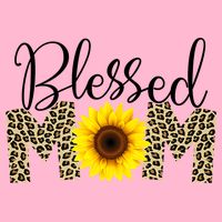 Blessed Mom Cheetah Sunflower Visor
