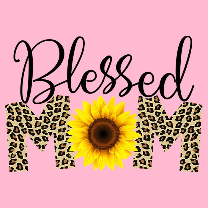 Blessed Mom Cheetah Sunflower Visor