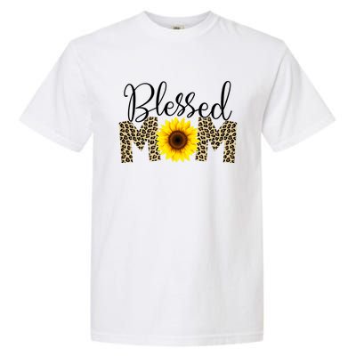 Blessed Mom Cheetah Sunflower Garment-Dyed Heavyweight T-Shirt