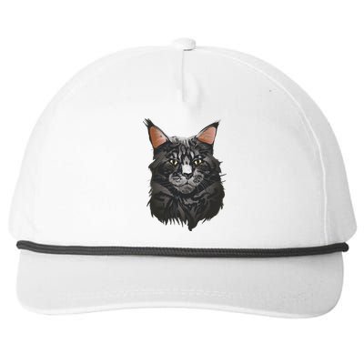 British Maine Coon Cat Portrait Snapback Five-Panel Rope Hat