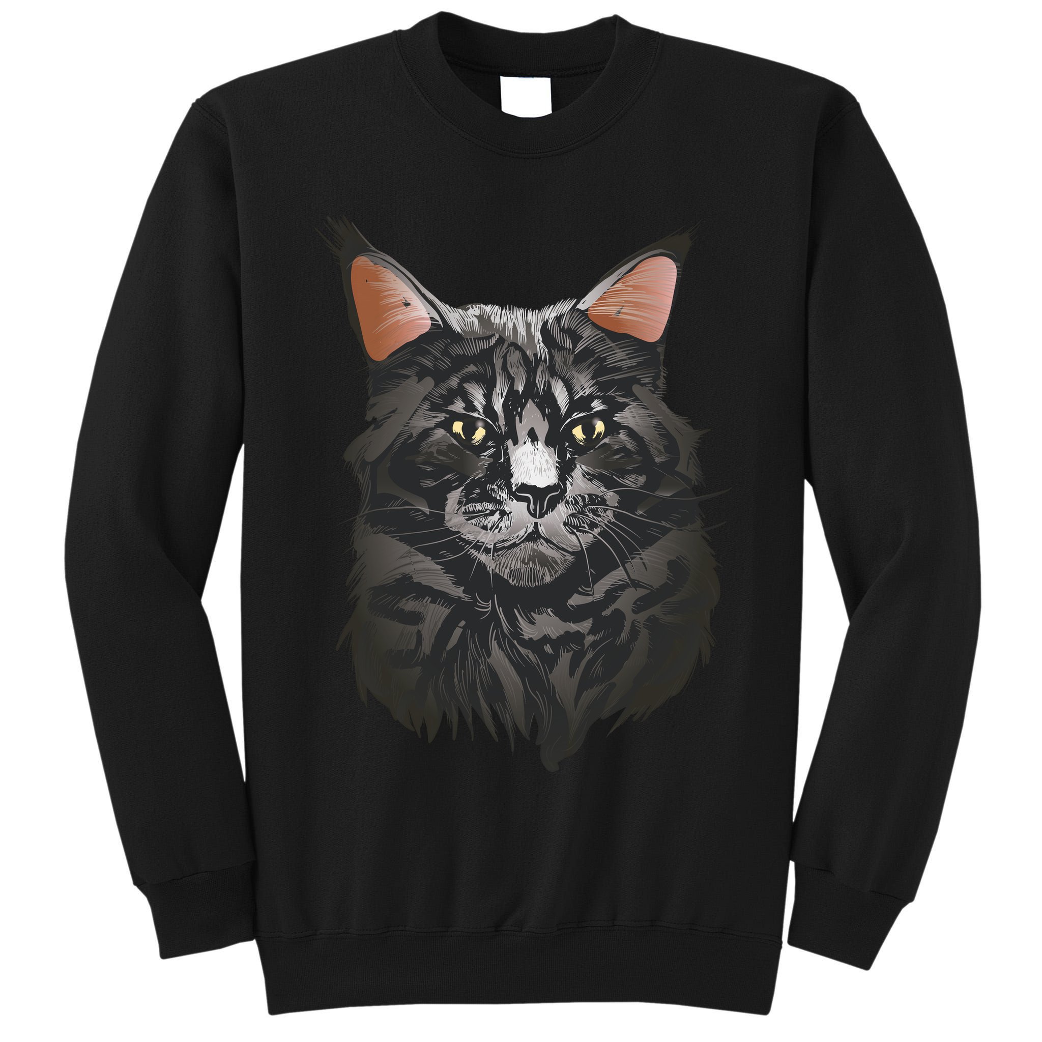British Maine Coon Cat Portrait Tall Sweatshirt