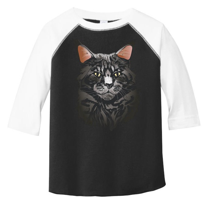 British Maine Coon Cat Portrait Toddler Fine Jersey T-Shirt