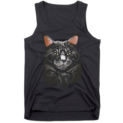 British Maine Coon Cat Portrait Tank Top