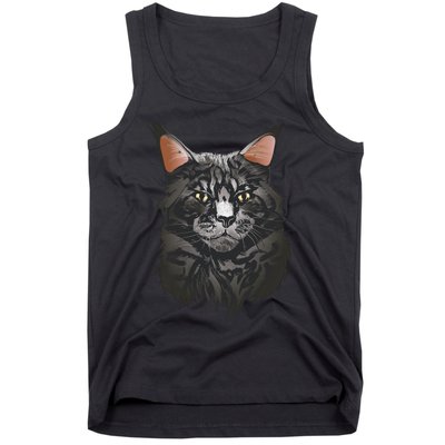 British Maine Coon Cat Portrait Tank Top