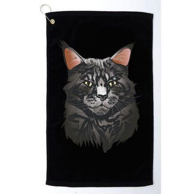 British Maine Coon Cat Portrait Golf Towel