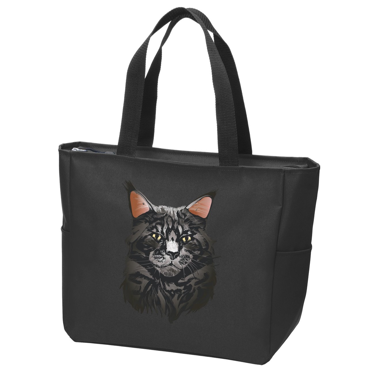British Maine Coon Cat Portrait Zip Tote Bag