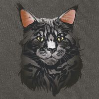 British Maine Coon Cat Portrait Cotton Canvas Backpack