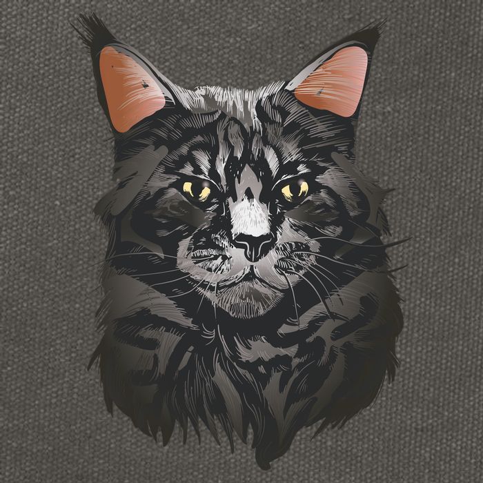 British Maine Coon Cat Portrait Cotton Canvas Backpack