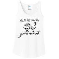 Buy Me Chickens And Tell Me You Hate The Government Ladies Essential Tank